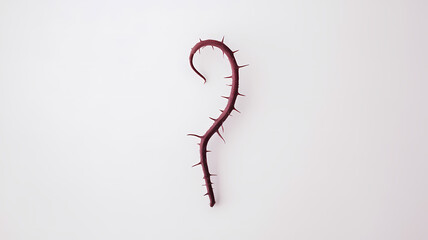 A thorny plant featuring a prominent question mark among its spines, symbolizing curiosity and inquiry.
