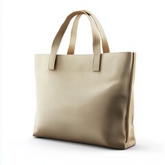 Tote bag fabric cloth shopping sack mockup isolated on white background (clipping path).