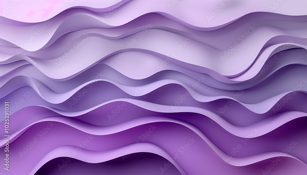 Poster minimalist 3d backdrop with layered soft lilac shape