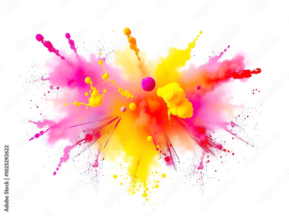Poster abstract background with color splashes