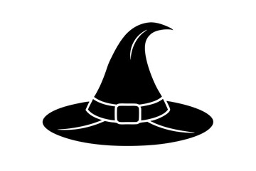 Halloween Witch Hat Vector Icon - Spooky Halloween Clipart & Graphic Element