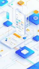 Modern SaaS Automation Software Advertisement for Social Media with Dynamic Interface Design