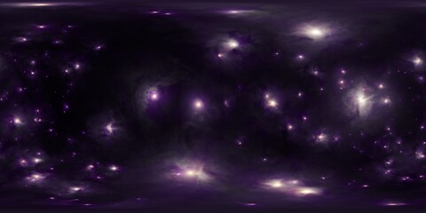 Vivid 12K HDRi 360 Skybox of Space Nebula and Stars in Seamless Equirectangular Projection for Virtual Reality