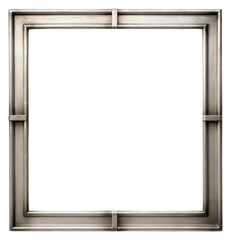 Fototapeta premium PNG Steel square frame vintage backgrounds white background architecture.