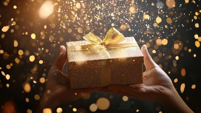 a bonus gift being unwrapped during a celebration, emphasizing joy and generosity