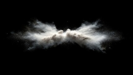 space dust exploding on a black background