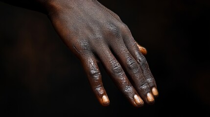 Fototapeta premium hand of a black person generative ai