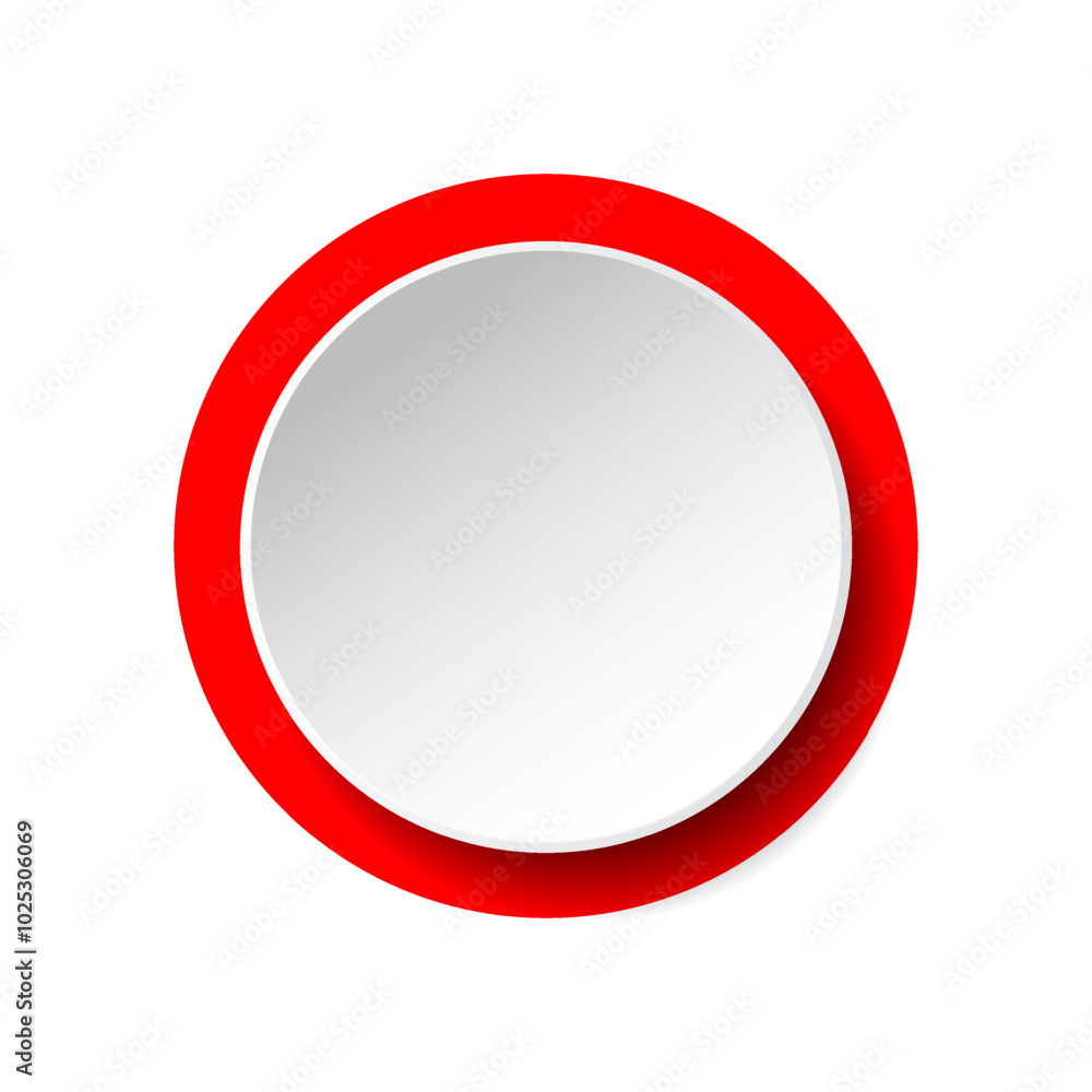 Aufkleber Empty circle button. Blank push button template. Graphic element vector eps10