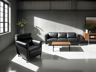 modern minimalist living room interior