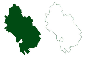 San Bernardo municipality (Estado Libre y Soberano de Durango, Mexico, United Mexican States) map vector illustration, scribble sketch San Bernardo map