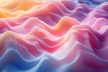 Obraz premium A colorful wave of pink, blue, and yellow