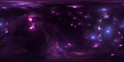 Hyper-Realistic 12K HDRi Purple Nebula and Star Cluster - Professional Space Background for Film, Games, and Visual Effects