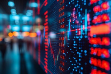 Fototapeta premium Stock market and trading, digital graph