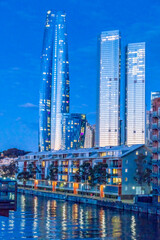Scenic night city views from Pyrmont, Sydney