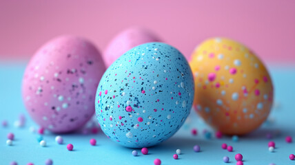 Fototapeta premium easter eggs in a basket