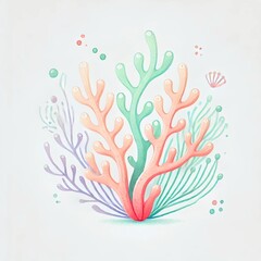 Naklejka premium coral