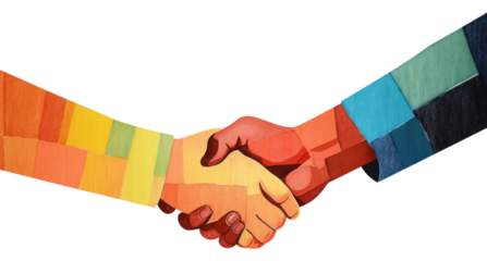 PNG Handshake art togetherness agreement.