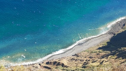 Porto santo, ilha, ilha dourada, areia, amarela, paz, relaxamento, mar, praia, oceano, paraíso, paisagem, ondas, água