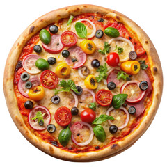Pizza isolated on transparent background