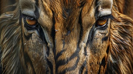 Naklejka premium Tabby wildebeest face