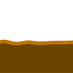 Cartoon brown land in game seamless vector. Simple cartoon land