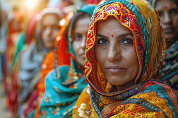 Indian Voters Unite at Rural Polls