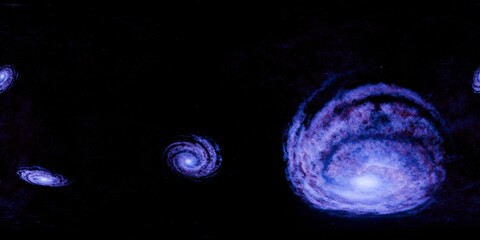 HDRi 12K Realistic Space Skybox with Galaxy and Stars - Seamless 360° Panorama for Virtual Reality and Sci-Fi Game Development