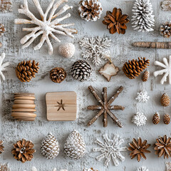 Fototapeta premium Y2K-Inspired Natural Christmas Decor