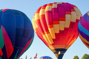 A colorful balloon festival filling the sky with vibrant hues