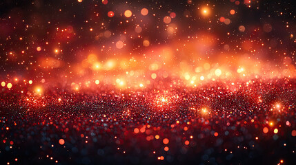 Fototapeta premium Golden Bokeh Lights for Festive Vibes