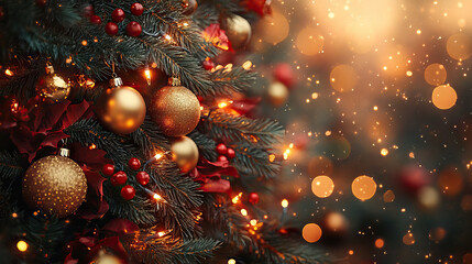 Elegant Christmas Tree With Gold Accents