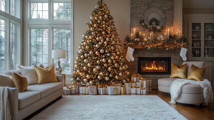 Elegant Christmas Living Room Decor
