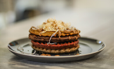 Desayuno sanamente saludable, rico y nutritivo