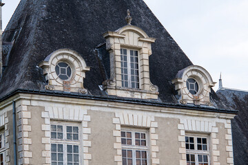 vue d'un château dans la région du Berry en France en Europe