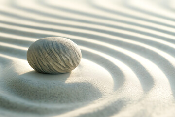 A peaceful Zen rock garden with carefully arranged stones