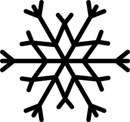 snowflake black design element