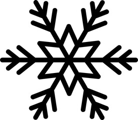 snowflake black design element