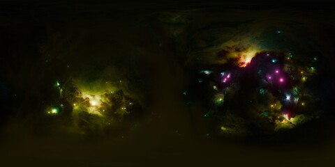 360-degree HDR Image of a Distant Star System