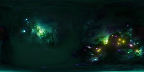 High Dynamic Range 360-degree Panorama of Deep Space Nebula