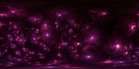 360-degree HDR Sky Map with Vibrant Galactic Colors