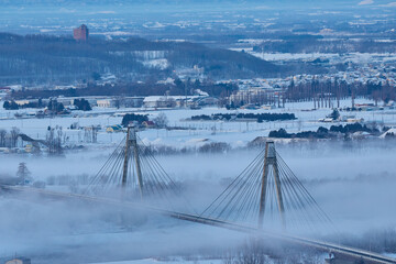 Obraz premium 早朝の気嵐