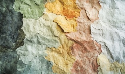 Fototapeta premium Earthy brush strokes on handmade paper create a vibrant, textured artwork highlighting organic tones and subtle variations in color
