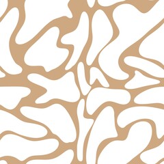 White Big Cow Pattern with Beige Background