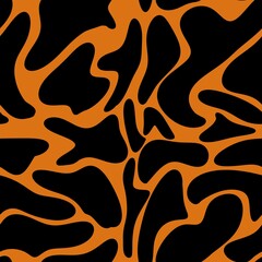 Big Cow Pattern with Orange Background