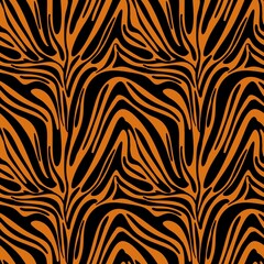 Small Zebra Pattern with Orange Background
