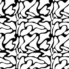 White Small Cow Pattern with Black Background