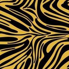 Big Zebra Pattern with Yellow Background