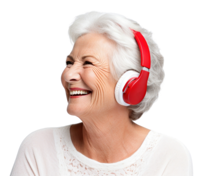 PNG Headphones listening headset adult.