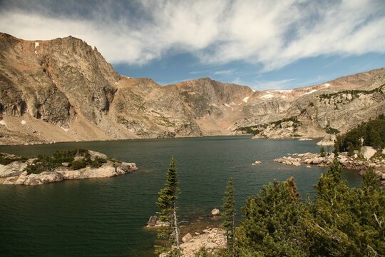 Glacier Lake in Beartooth Mountains, Montana