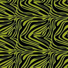 Small Zebra Pattern with Green Background